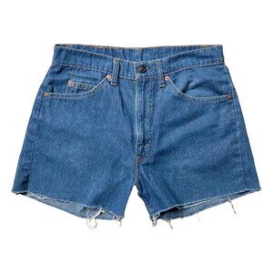 70s Vintage Levi's Highwaisted Jean Shorts Orange Tab Cutoff 505 Denim Talon 42.
